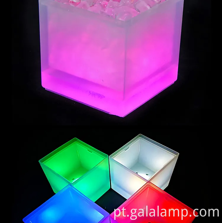 Balde de gelo LED de 3.5L elegante para cerveja e vinho